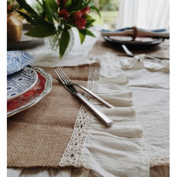 Individuales Arpillera Chic...