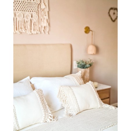 Cobertor de Cama  Calandra  Tusor, Apliques y Almohadon/es