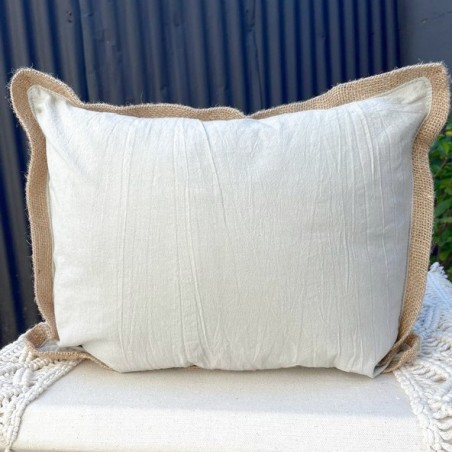 Combo Almohadones Tusor Contorno Arpillera
