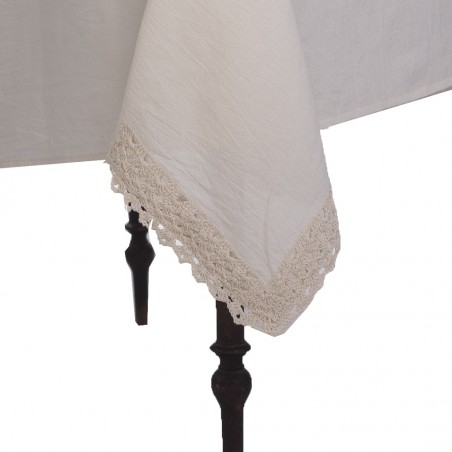 Mantel de Tusor Esquinero Crochet