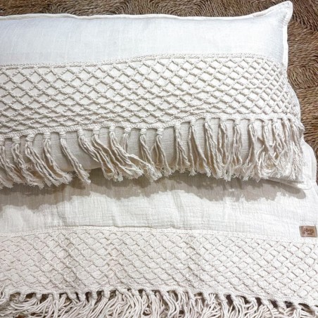 Almohadón Cuadros Crochet XL 40 x 90