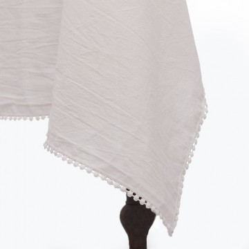 Mantel de Tusor Guipiur Pompon