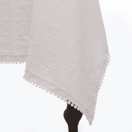 Mantel de Tusor Guipiur Pompon