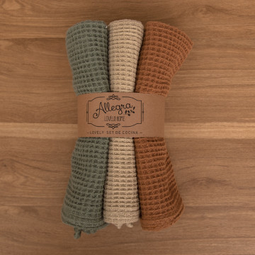 Paño de Waffle Reversible  x 3